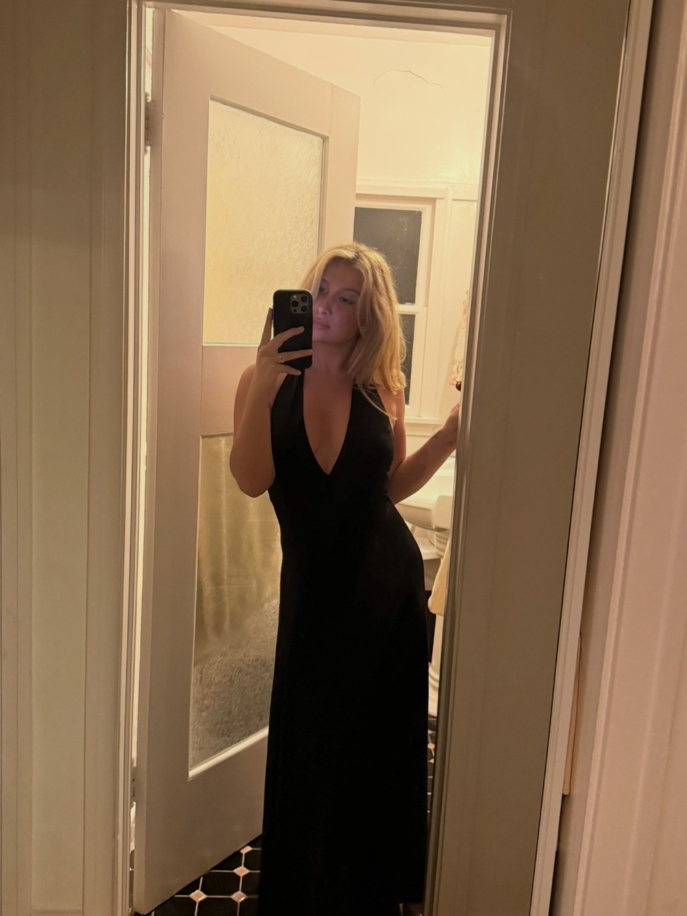 Black Halter Neck Maxi Dress